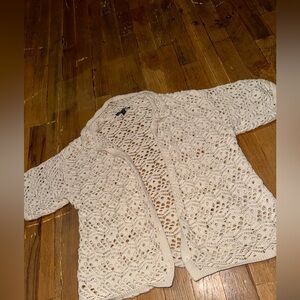 Steve Madden Avana Crochet Cardigan in "Natural"